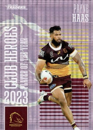 2024 NRL Traders Club Hero Violet - CHV01 Payne Haas Brisbane Broncos