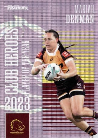 2024 NRL Traders Club Hero Violet - CHV02 Mariah Denman Brisbane Broncos