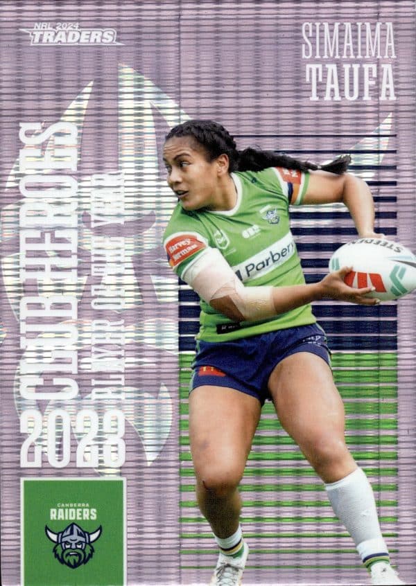 2024 NRL Traders Club Hero Violet - CHV04 Simaima Taufa Canberra Raiders