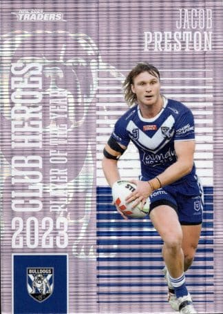 2024 NRL Traders Club Hero Violet - CHV05 Jacob Preston Canterbury Bulldogs