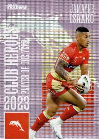 2024 NRL Traders Club Hero Violet - CHV08 Jamayne Isaako Dolphins