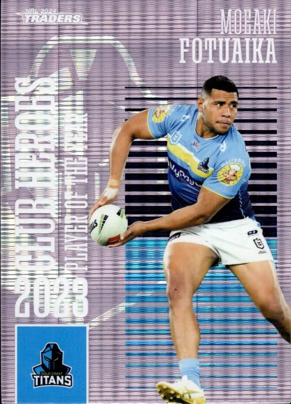 2024 NRL Traders Club Hero Violet - CHV09 Moeaki Fotuaika Gold Coast Titans