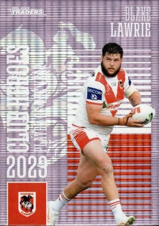 2024 NRL Traders Club Hero Violet - CHV21 Blake Lawrie St George Dragons