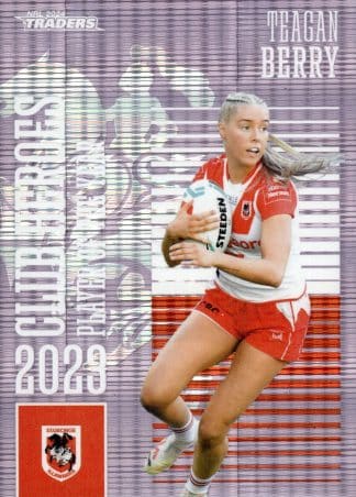 2024 NRL Traders Club Hero Violet - CHV22 Teagan Berry St George Dragons
