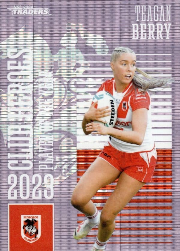 2024 NRL Traders Club Hero Violet - CHV22 Teagan Berry St George Dragons