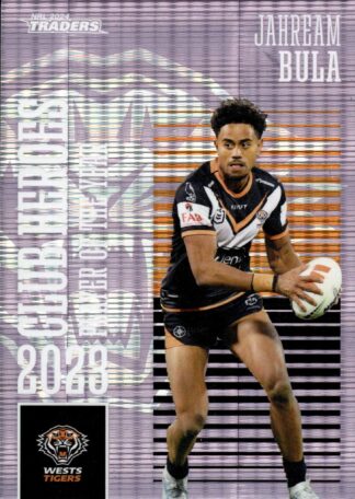 2024 NRL Traders Club Hero Violet - CHV26 Jahream Bula Wests Tigers