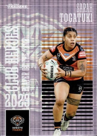 2024 NRL Traders Club Hero Violet - CHV27 Sarah Togatuki Wests Tigers