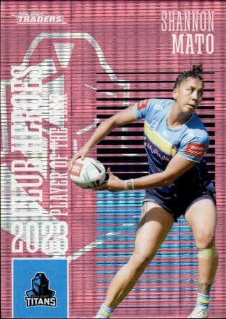 2024 NRL Traders Club Hero Pink - CHPK10 Shannon Mato Gold Coast Titans
