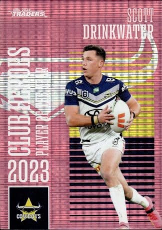2024 NRL Traders Club Hero Pink - CHPK15 Scott Drinkwater North QLD Cowboys
