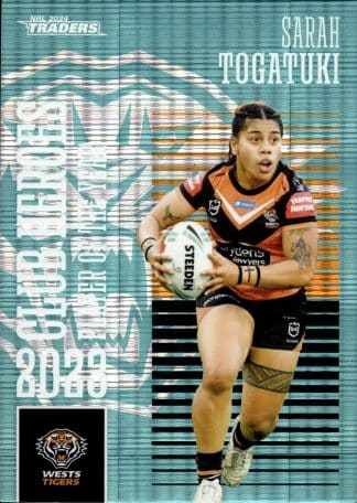 2024 NRL Traders Club Hero Teal - CHT27 Sarah Togatuki Wests Tigers