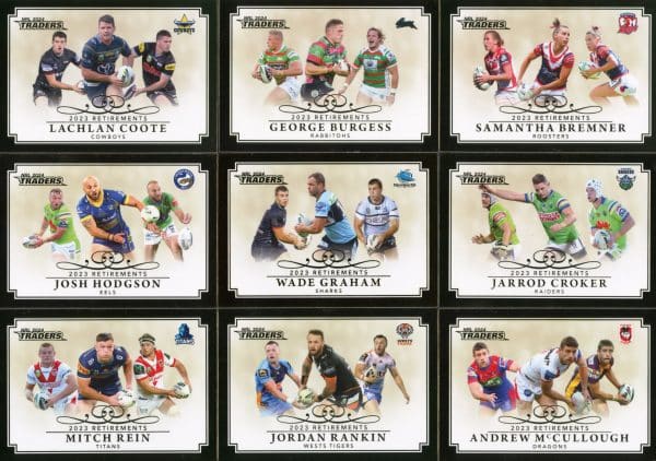 2024 NRL Traders Retirements - Full Set 15 Cards