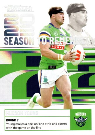 2024 NRL Traders Season To Remember - SR04 Hudson Young Canberra Raiders