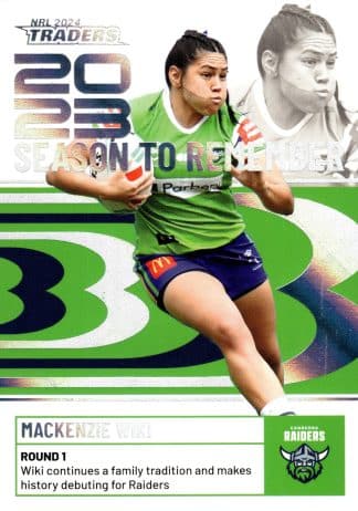 2024 NRL Traders Season To Remember - SR06 Mackenzie Wiki Canberra Raiders