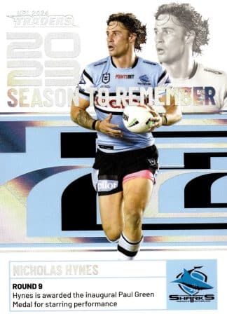 2024 NRL Traders Season To Remember - SR10 Nicholas Hynes Cronulla Sharks