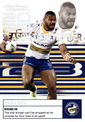2024 NRL Traders Season To Remember - SR32 Maika Sivo Parramatta Eels