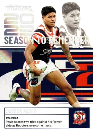 2024 NRL Traders Season To Remember - SR43 Jaxson Paulo Sydney Roosters