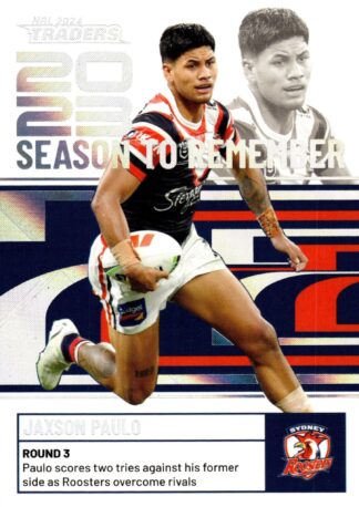 2024 NRL Traders Season To Remember - SR43 Jaxson Paulo Sydney Roosters