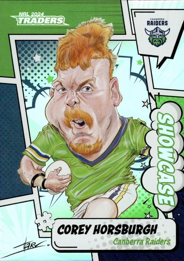 2024 NRL Traders Showcase Caricatures - S03 Corey Horsburgh Canberra Raiders