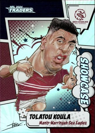 2024 NRL Traders Showcase Caricatures - S08 Tolatou Koula Manly Sea Eagles