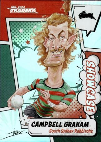 2024 NRL Traders Showcase Caricatures - S14 Campbell Graham South Sydney Rabbitohs