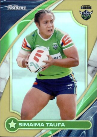 2024 NRL Traders NRLW Women Gold - WG10 Simaima Taufa Canberra Raiders