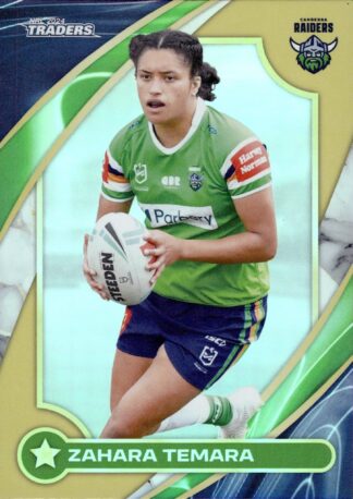 2024 NRL Traders NRLW Women Gold - WG11 Zahara Temara Canberra Raiders