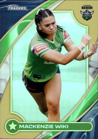 2024 NRL Traders NRLW Women Gold - WG12 Mackenzie Wiki Canberra Raiders