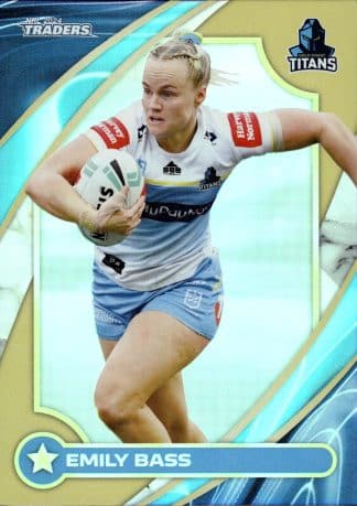 2024 NRL Traders NRLW Women Gold - WG19 Emily Bass Gold Coast Titans