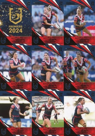 2024 NRL Traders Redeemed NRLW Premiers Set - PPW1 to PPW9 Sydney Roosters