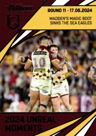 2024 NRL Traders Unreal Moment - GPP01 Jock Madden Brisbane Broncos