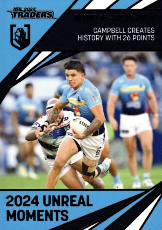 2024 NRL Traders Unreal Moment - GPP06 Jayden Campbell Gold Coast Titans