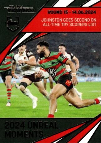 2024 NRL Traders Unreal Moment - GPP13 Alex Johnston South Sydney Rabbitohs