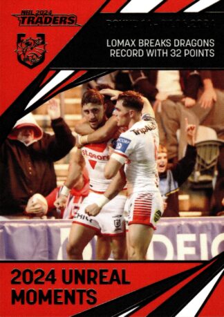 2024 NRL Traders Unreal Moment - GPP14 Zac Lomax St George Dragons