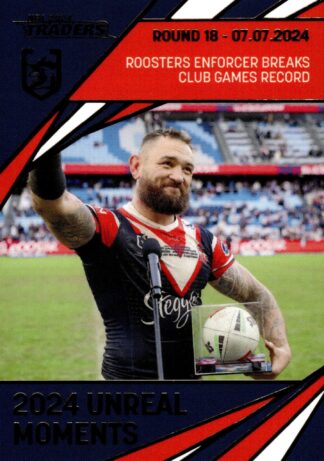 2024 NRL Traders Unreal Moment - GPP15 Jared Waerea-Hargreaves Sydney Roosters