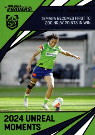 2024 NRL Traders Unreal Moment - GPP19 Zahara Temara Canberra Raiders