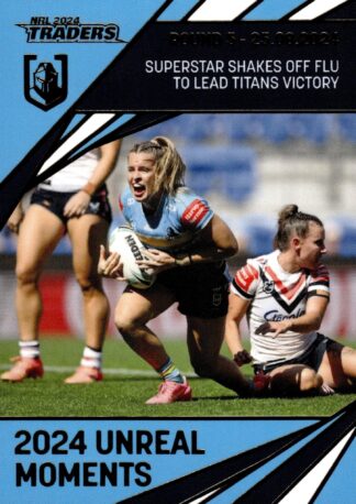 2024 NRL Traders Unreal Moment - GPP21 Lauren Brown Gold Coast Titans