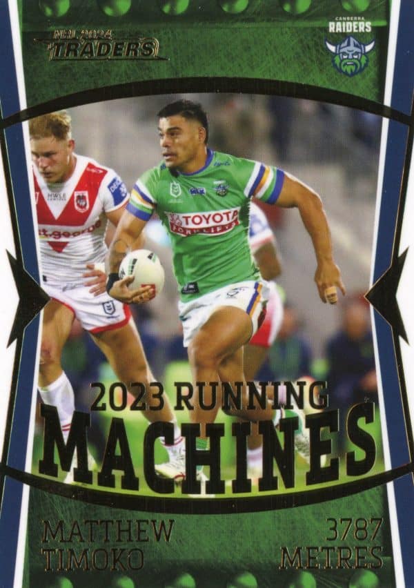 2024 NRL Traders NRL Running Machine - RM02 Matthew Timoko Canberra Raiders