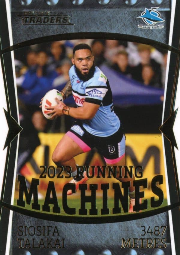 2024 NRL Traders NRL Running Machine - RM04 Siosifa Talakai Cronulla Sharks