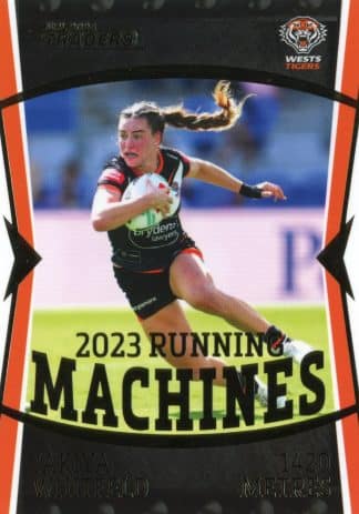 2024 NRL Traders NRLW Running Machine - RM27 Jakiya Whitfeld Wests Tigers