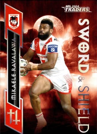 2024 NRL Traders Sword & Shield - SS27 Mikaele Ravalawa St George Dragons