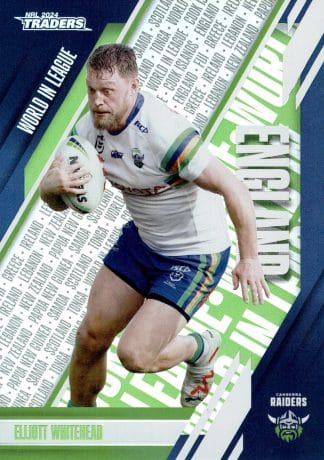 2024 NRL Traders World In League Parallel - WLP05 Elliott Whitehead Canberra Raiders