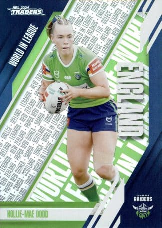 2024 NRL Traders World In League Parallel - WLP07 Hollie-Mae Dodd Canberra Raiders