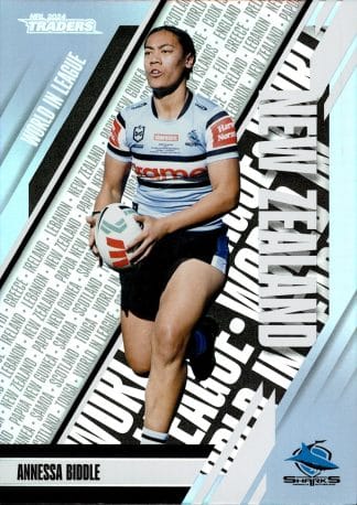 2024 NRL Traders World In League Parallel - WLP13 Annessa Biddle Cronulla Sharks