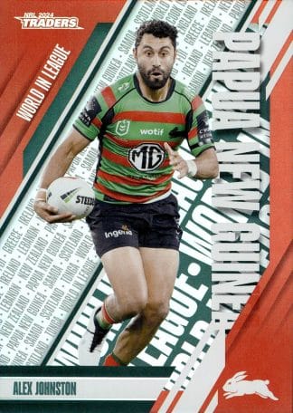 2024 NRL Traders World In League Parallel - WLP39 Alex Johnston South Sydney Rabbitohs