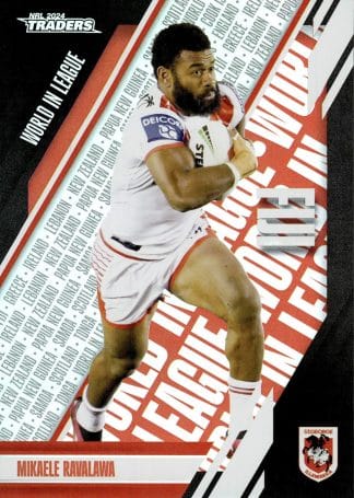 2024 NRL Traders World In League Parallel - WLP41 Mikaele Ravalawa St George Dragons