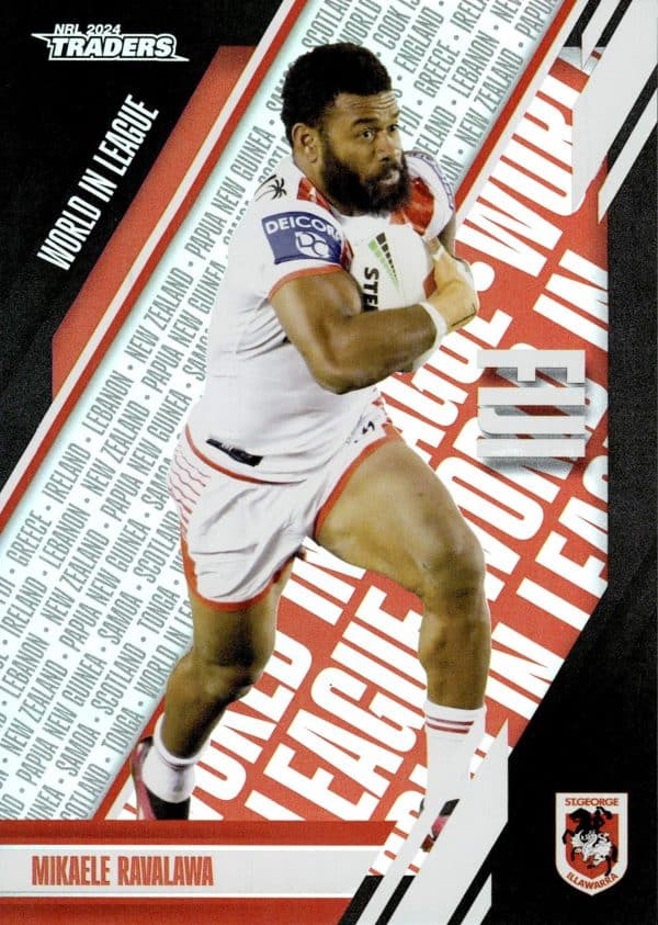2024 NRL Traders World In League Parallel - WLP41 Mikaele Ravalawa St George Dragons