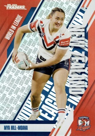 2024 NRL Traders World In League Parallel - WLP48 Mya Hill-Moana Sydney Roosters
