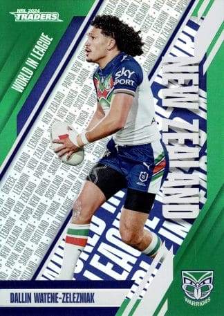 2024 NRL Traders World In League Parallel - WLP50 Dallin Watene-Zelezniak Warriors