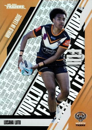 2024 NRL Traders World In League Parallel - WLP53 Losana Lutu Wests Tigers