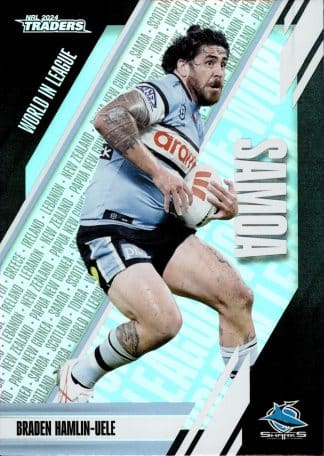 2024 NRL Traders World In League - WL11 Braden Hamlin-Uele Cronulla Sharks